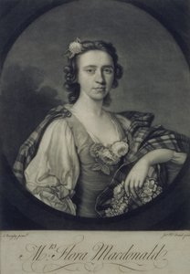 Flora MacDonald, gravée par James McArdell - Allan Ramsay
